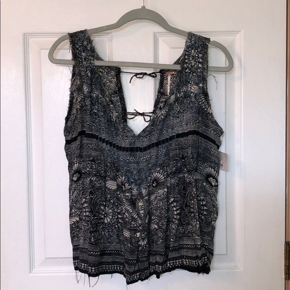 Free people, v-neck tank top, size m, open back